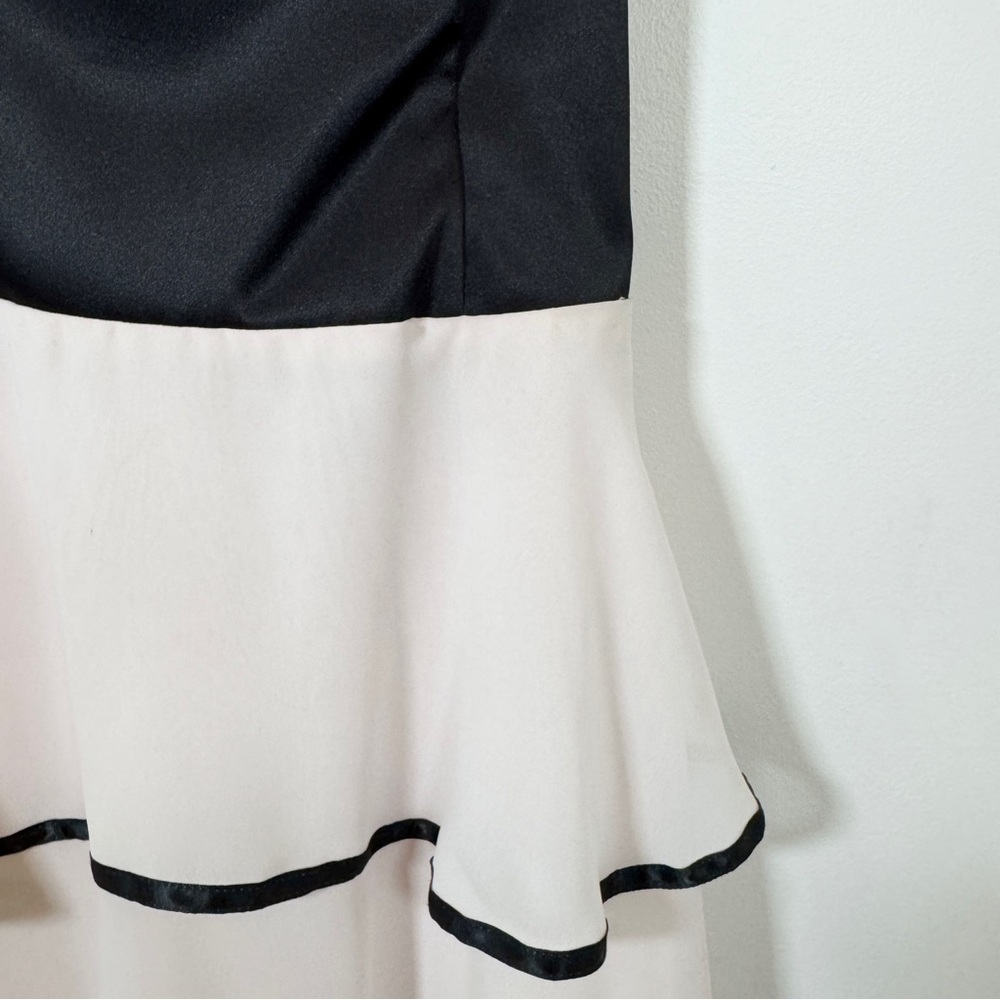 Jessica McClintock - Black and Light Pink Tiered Dress - Picture 4 of 12